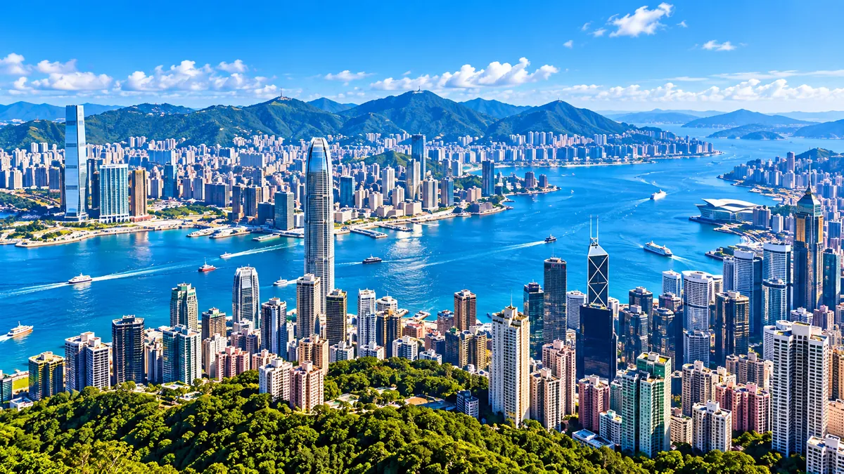 Vista aerea di Hong Kong prevista durante il Giro del Mondo Costa 2026-27